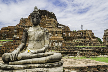 Ancient Pagoda & Ruins in Ayutthaya, Thailand