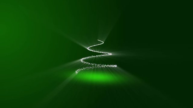 Albero di natale con fascio di particelle luminose