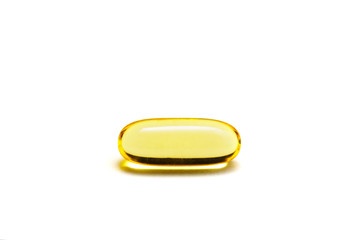 Fish oil isolated on white