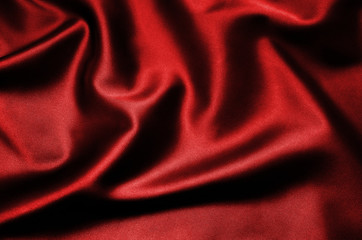 red satin or silk fabric as background