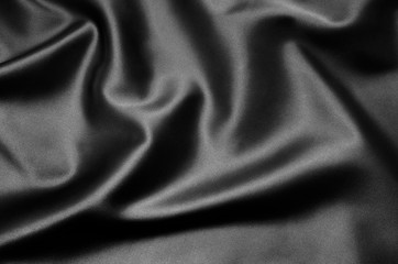 Texture black satin, silk background