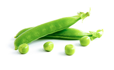 Peas isolated on white