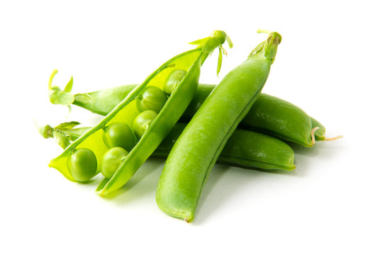 Peas isolated on white