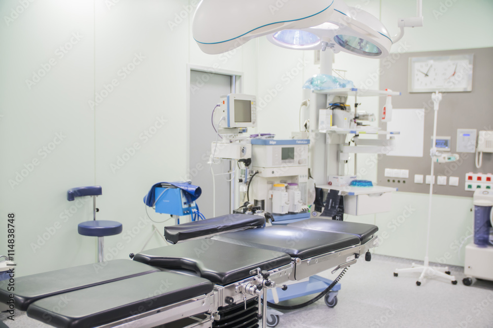 Wall mural bright empty operating room in a hospital