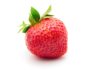 Fresh sweet strawberry isolated on white