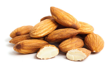 Almond isolated on white