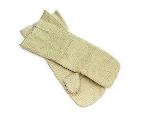 Workers mittens isolated on white background