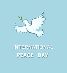 Fototapeta na wymiar Greeting card for International Peace day
