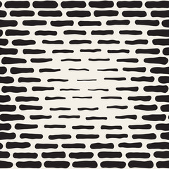 Vector Seamless Black And White Hand Drawn Horizontal Lines Halftone Pattern