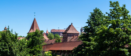 Panorama Blick auf die Kaiserburg Nürnberg