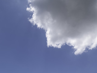 Fototapeta na wymiar big clouds with Blue sky background in summer