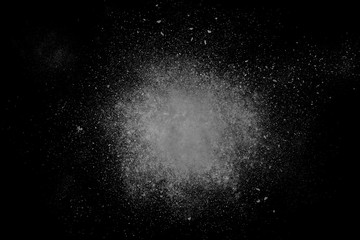 Black and white abstract powder explosion background
