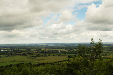 Fototapeta na wymiar Cloudy view over the Chilterns in Buckinghamshire
