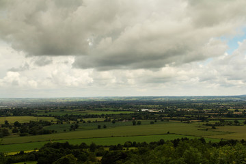 Obraz premium Cloudy view over the Chilterns in Buckinghamshire