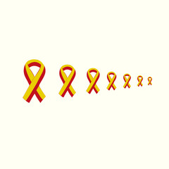 World Hepatitis Day 28 July yellow red ribbon.