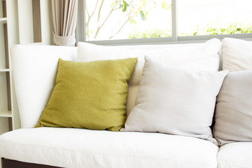 Set of safa seat in living room close up.