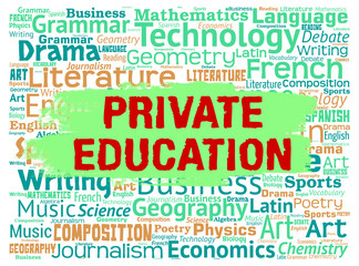 Private Education Indicates Non Government And Learning