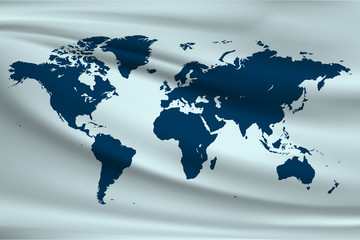 Flag Map of the World. Planet Earth.