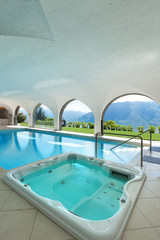 Indoor swimming pool of a villa