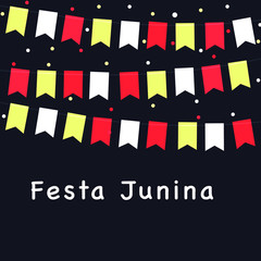 Festa Junina illustration - traditional Brazil June festival party. Vector illustration.
