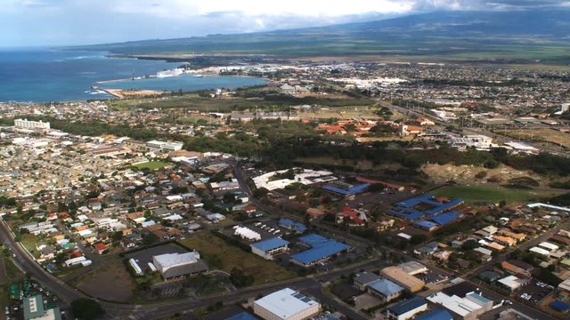 Wide view of Kahului, Hawaii. Shot in 2010.