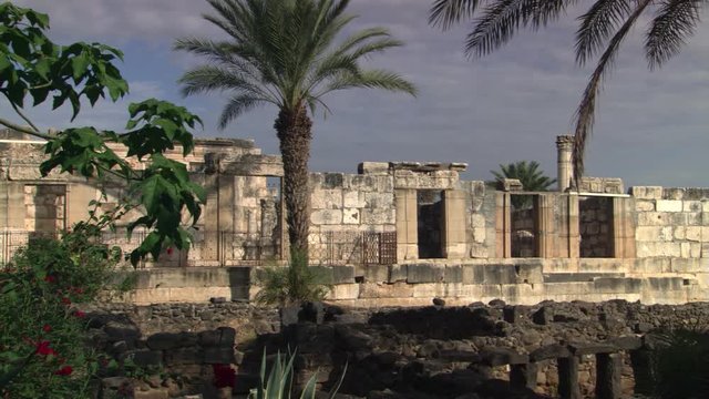 Excavated ruins of Capernaum, Israel