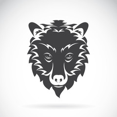 Vector images of bear head on a white background., Vector bear h