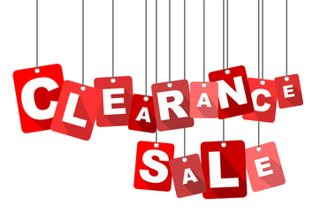 clearance sale, red vector clearance sale, flat vector clearance sale, background clearance sale - obrazy, fototapety, plakaty