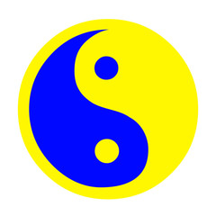 Ying Yang, equilibrium, blue yellow