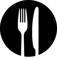 Button Gabel und Messer