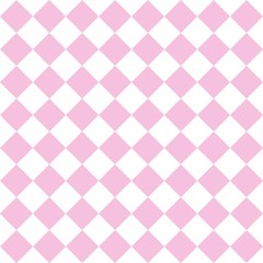 Checkered tile vector pattern or pink and white wallpaper background