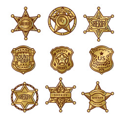 Golgen Sheriff Badges - 114847187