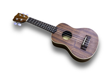 Fototapeta premium Ukulele hawaiian guitar isolated on white background