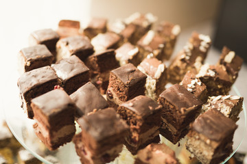 Buffet with a variety of delicious sweets, food ideas, celebration