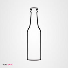 Beer bottle vector icon