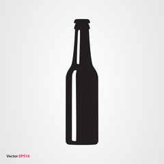 Beer bottle vector icon
