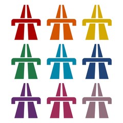 Highway icons set 