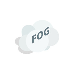 Fog cloud icon in isometric 3d style on a white background