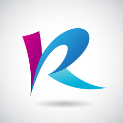 Logo Shape and Icon of Letter R, Vector Illustration
