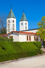 Fototapeta na wymiar Saint James church of Medjugorje in Bosnia Herzegovina.