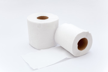 toilet paper on the white backgound, toilet paper isolation