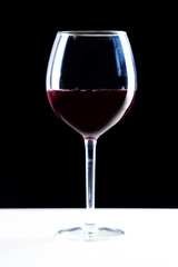 Elegant red wine glass