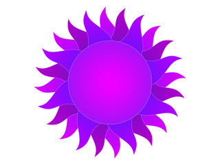 Symbol of the violet sun on a white background