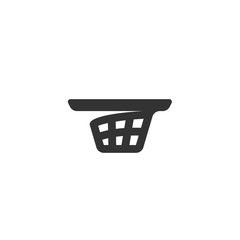 Shopping cart icon isolated on white background