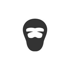 Ninja icon isolated on white background