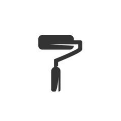 Paint roller icon isolated on white background