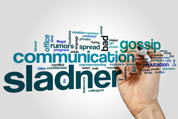 Slander word cloud