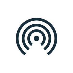 wi-fi router icon on white background