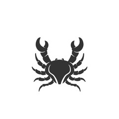 Crab icon isolated on white background