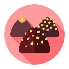 chocolate candies flat icon